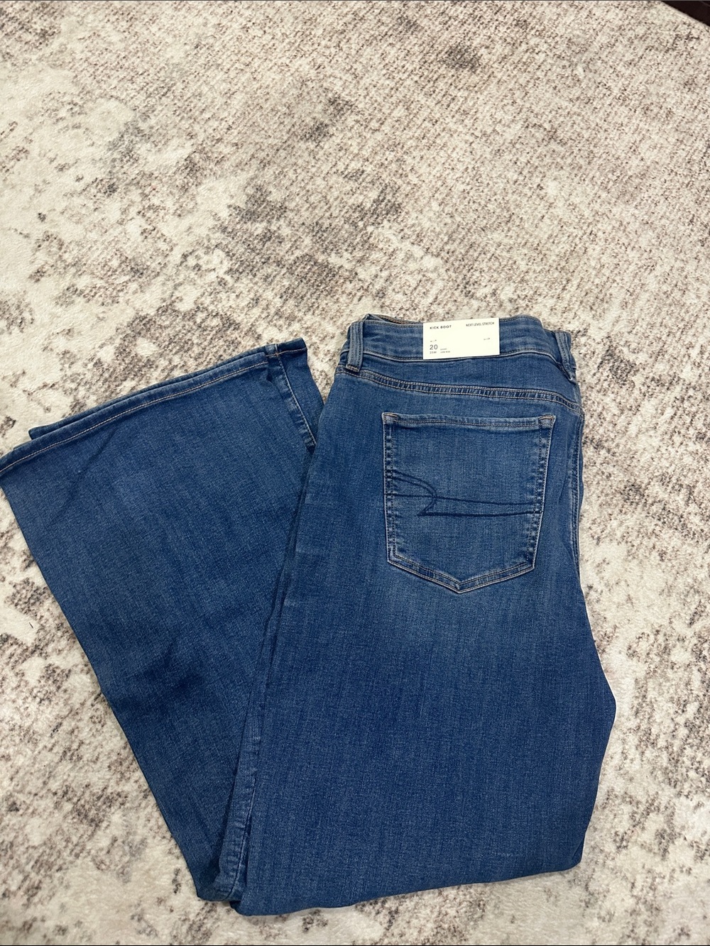 American Eagle Outfitters Women's Dark Blue Flare Jeans